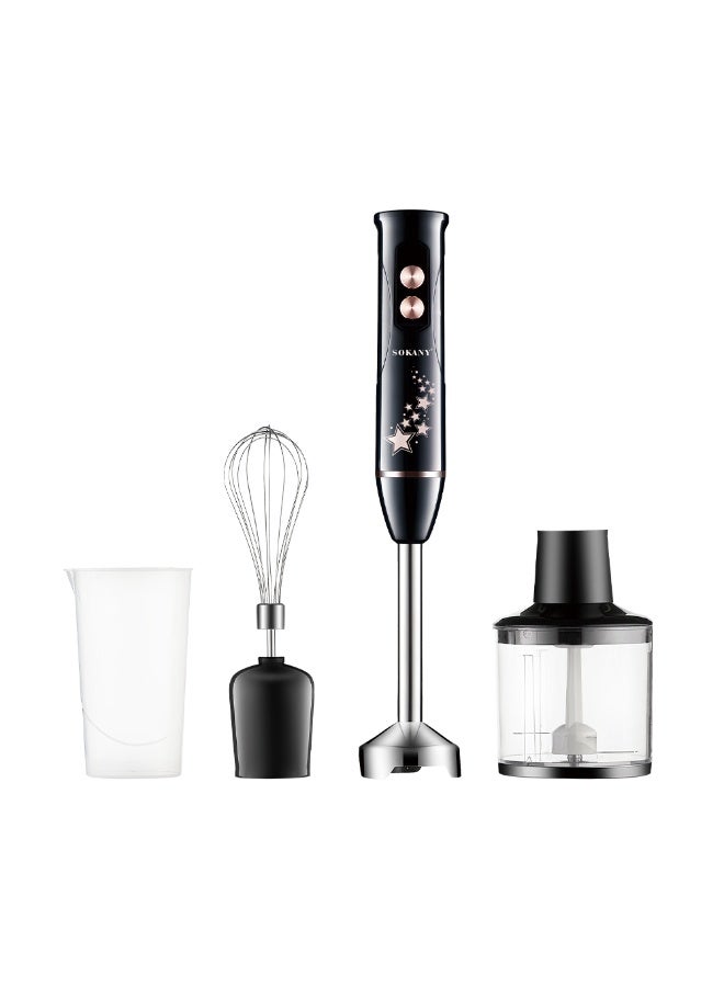 Sokany 4-in-1 Multi-Function Hand Blender 600W (Chopper + Egg Beater + Cup + Hand Blender) – Multicolor – Model SK-02012 - Image 1